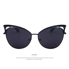 Carica l&#39;immagine nel visualizzatore di Gallery, Occhiali da sole Cat Eye con design di marca da donna Montatura in lega Occhiali da sole Cat Eye da donna 