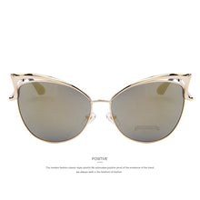 Carica l&#39;immagine nel visualizzatore di Gallery, Occhiali da sole Cat Eye con design di marca da donna Montatura in lega Occhiali da sole Cat Eye da donna 