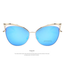 Carica l&#39;immagine nel visualizzatore di Gallery, Occhiali da sole Cat Eye con design di marca da donna Montatura in lega Occhiali da sole Cat Eye da donna 