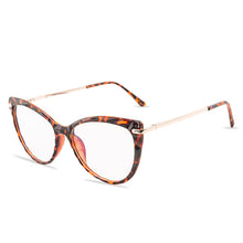 Load image into Gallery viewer, Women Cat Eye Anti Blue Light Glasses 2023 Black Frame  Design Computer Female Eyeglasses Clear Lens