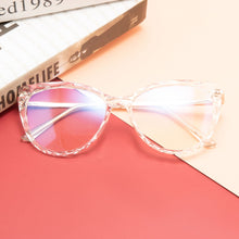 Load image into Gallery viewer, Women Cat Eye Anti Blue Light Glasses 2023 Black Frame  Design Computer Female Eyeglasses Clear Lens