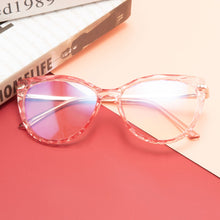 Load image into Gallery viewer, Women Cat Eye Anti Blue Light Glasses 2023 Black Frame  Design Computer Female Eyeglasses Clear Lens