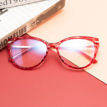 Load image into Gallery viewer, Women Cat Eye Anti Blue Light Glasses 2023 Black Frame  Design Computer Female Eyeglasses Clear Lens