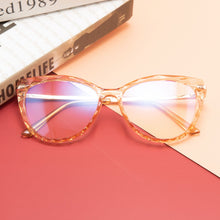 Load image into Gallery viewer, Women Cat Eye Anti Blue Light Glasses 2023 Black Frame  Design Computer Female Eyeglasses Clear Lens