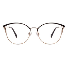 Load image into Gallery viewer, Women Cat Eye Full Rim Metal Spectacles Frames Prescription Eyeglasses With Spring Hinge For Lenses Myopia Reading