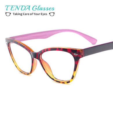Women Cat Eye Glasses Lightweight Plastic Eyewear Frame For Prescription Lenses