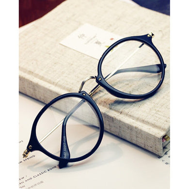 Women Clear Lens Eyewear Unisex Retro Clear Glasses Oval Frame Metal Temples Eyeglasses  oculos de grau femininos