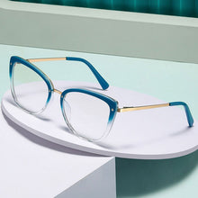 Load image into Gallery viewer, Women Gradient Color Women Stylish Glasses Frame with Flexible Spring Hinges Optical Prescription Eyewear Spectacles