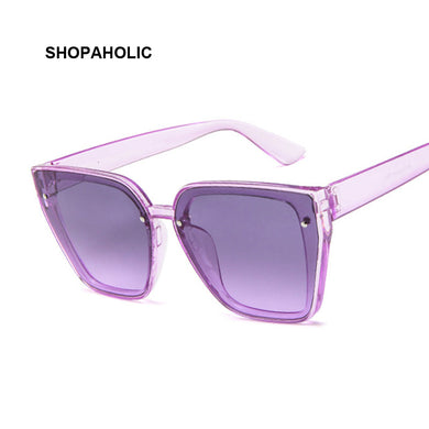 Women  Brand Square Sunglasses Ladies Vintage Oversized Sun Glasses Female Big Frame Uv400 Gradient Shades