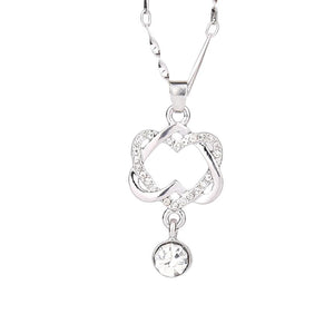 Fashion Women Necklaces Jewelry Double Heart Pendant Necklace Jewelries Chain Trinket Flawless Women Necklaces Exquisite Choker