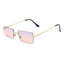 Load image into Gallery viewer, Women Rimless Sunglasses Women  Brand Designer Square Small Sun Glasses UV400 Shades Eyewear Oculos De Sol