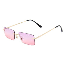 Load image into Gallery viewer, Women Rimless Sunglasses Women  Brand Designer Square Small Sun Glasses UV400 Shades Eyewear Oculos De Sol
