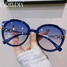 Load image into Gallery viewer, Women Round Sunglasses 2023  Brand Designer y2k Sun Glasses Men Vintage Eyelasses Lady Black Shades Eyewear UV400