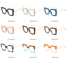 Load image into Gallery viewer, Women Square Blue Light Glasses Oprawki Okularowe Damskie Glass Frame Retro Clear Reading Computer Eyeglasses Unisex