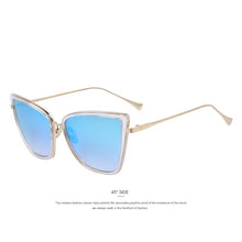 Load image into Gallery viewer, Women Sunglasses Cat Mirror Glasses Metal Cat Eye Sunglasses Women Brand Designer  Square S&#39;8222