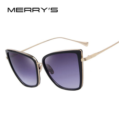 Women Sunglasses Cat Mirror Glasses Metal Cat Eye Sunglasses Women Brand Designer  Square S'8222