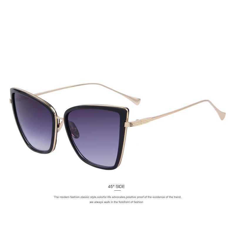 Women Sunglasses Cat Mirror Glasses Metal Cat Eye Sunglasses Women Brand Designer  Square S'8222
