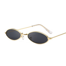 Load image into Gallery viewer, Fashion Women Sunglasses Famous Oval Sun Glasses Female Luxury Brand Metal Round Rays Frames Black Small Cheap Eyewear Oculos