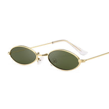 Load image into Gallery viewer, Fashion Women Sunglasses Famous Oval Sun Glasses Female Luxury Brand Metal Round Rays Frames Black Small Cheap Eyewear Oculos