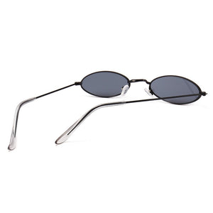 Fashion Women Sunglasses Famous Oval Sun Glasses Female Luxury Brand Metal Round Rays Frames Black Small Cheap Eyewear Oculos