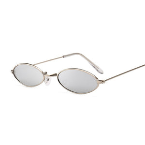 Fashion Women Sunglasses Famous Oval Sun Glasses Female Luxury Brand Metal Round Rays Frames Black Small Cheap Eyewear Oculos