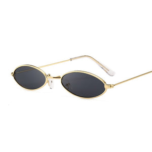 Fashion Women Sunglasses Famous Oval Sun Glasses Female Luxury Brand Metal Round Rays Frames Black Small Cheap Eyewear Oculos