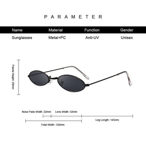 Fashion Women Sunglasses Famous Oval Sun Glasses Female Luxury Brand Metal Round Rays Frames Black Small Cheap Eyewear Oculos