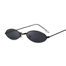 Load image into Gallery viewer, Fashion Women Sunglasses Famous Oval Sun Glasses Female Luxury Brand Metal Round Rays Frames Black Small Cheap Eyewear Oculos