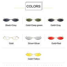 Load image into Gallery viewer, Fashion Women Sunglasses Famous Oval Sun Glasses Female Luxury Brand Metal Round Rays Frames Black Small Cheap Eyewear Oculos