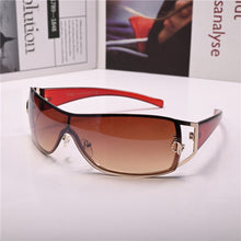 Load image into Gallery viewer, Women Sunglasses Steampunk Sun Glasses for Female vintage brown One-piece Lens Anti Reflection Driving Small Face