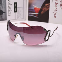 Load image into Gallery viewer, Women Sunglasses Steampunk Sun Glasses for Female vintage brown One-piece Lens Anti Reflection Driving Small Face