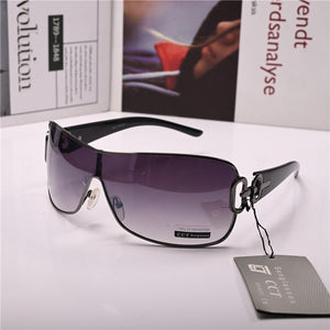 Women Sunglasses Steampunk Sun Glasses for Female vintage brown One-piece Lens Anti Reflection Driving Small Face
