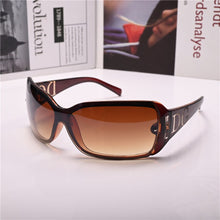 Load image into Gallery viewer, Women Sunglasses Steampunk Sun Glasses for Female vintage brown One-piece Lens Anti Reflection Driving Small Face
