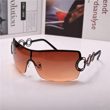 Load image into Gallery viewer, Women Sunglasses Steampunk Sun Glasses for Female vintage brown One-piece Lens Anti Reflection Driving Small Face