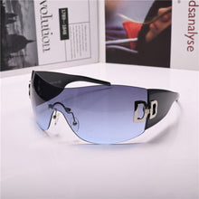 Load image into Gallery viewer, Women Sunglasses Steampunk Sun Glasses for Female vintage brown One-piece Lens Anti Reflection Driving Small Face