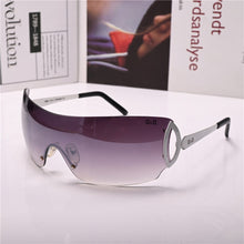 Load image into Gallery viewer, Women Sunglasses Steampunk Sun Glasses for Female vintage brown One-piece Lens Anti Reflection Driving Small Face