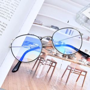 Women's Korean Eyeglasses For Women Transparent Clear Glasses  Retro Round Face Frame Sunglass