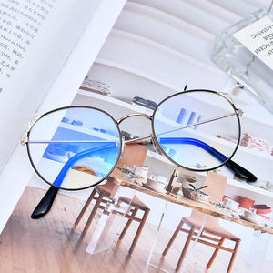 Women's Korean Eyeglasses For Women Transparent Clear Glasses  Retro Round Face Frame Sunglass