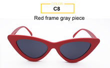 Load image into Gallery viewer, Women&#39;s Sunglasses Designer Brand Sexy Black Red Mirror sun glasses Female Retro cateye sunglasses 2023 trendy Gafas