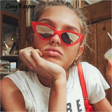 Load image into Gallery viewer, Women&#39;s Sunglasses Designer Brand Sexy Black Red Mirror sun glasses Female Retro cateye sunglasses 2023 trendy Gafas