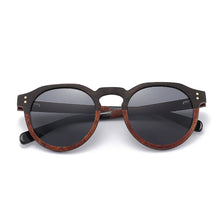 Load image into Gallery viewer, Wooden Sunglasses Black Red Ebony Wood Splice 2023 Brand Design Polarized Sun Glasses Men Women UV400 Handmade
