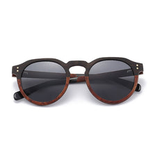 Load image into Gallery viewer, Wooden Sunglasses Black Red Ebony Wood Splice 2023 Brand Design Polarized Sun Glasses Men Women UV400 Handmade