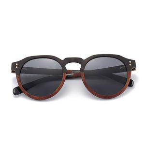 Wooden Sunglasses Black Red Ebony Wood Splice 2023 Brand Design Polarized Sun Glasses Men Women UV400 Handmade