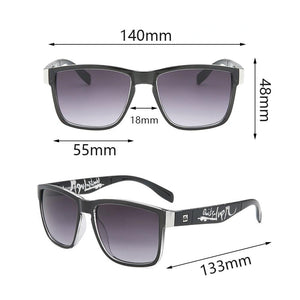 Fashion Wrap Square Frame Retro Decorative Photochromic Sunglasses Women Men Versatile Pattern Frame Sunglasses For Adults