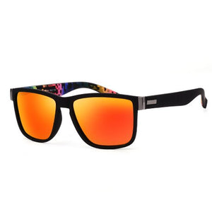 Wrap Square Frame Retro Decorative Polarized Sunglasses Women Men Versatile Pattern Frame Sunglasses For Adults