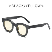 Load image into Gallery viewer, Yellow Round Sunglasses Women 2023 Brand Designer Vintage 90s Men Square Frame Sun Glasses Blue Lens Shades Oculos UV400