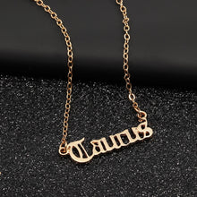 Carica l&#39;immagine nel visualizzatore di Gallery, Fashion Zodiac Alphabet Necklaces Creativity European Girls Twelve Constellation Alloy English Letter Jewelry For Women