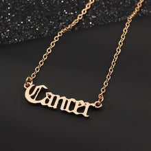 Carica l&#39;immagine nel visualizzatore di Gallery, Fashion Zodiac Alphabet Necklaces Creativity European Girls Twelve Constellation Alloy English Letter Jewelry For Women