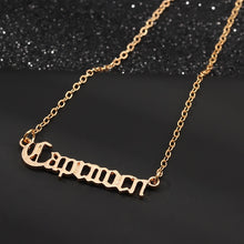 Carica l&#39;immagine nel visualizzatore di Gallery, Fashion Zodiac Alphabet Necklaces Creativity European Girls Twelve Constellation Alloy English Letter Jewelry For Women