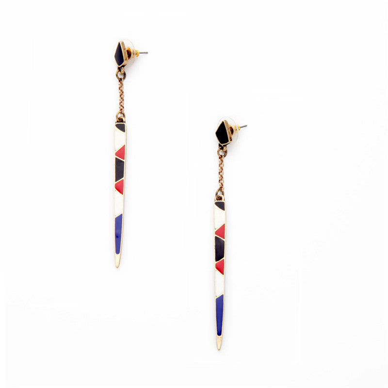 Fashion accessories stud earring female vintage glaze brief personalized women's stud earring accessories earring